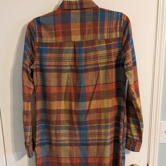 Toad&Co Re-Form Flannel Shirt Dress, XS - Picture 8 of 11